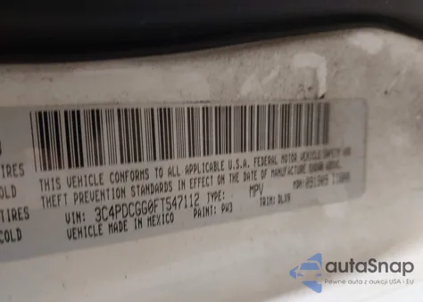 2015 Dodge Journey Crossroad from USA, damaged, VIN 3C4PDCGG0FT547112